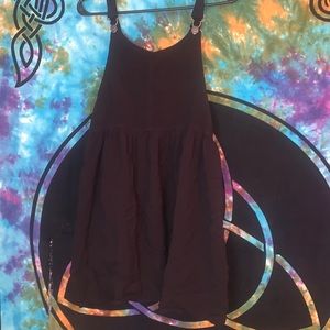 Black overall style dress WITH POCKETS!